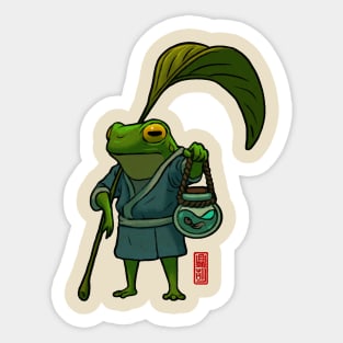 frog and child Sticker